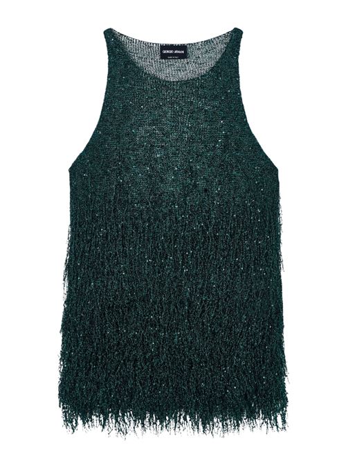 Top con frange GIORGIO ARMANI | GW003312AF25439F7009